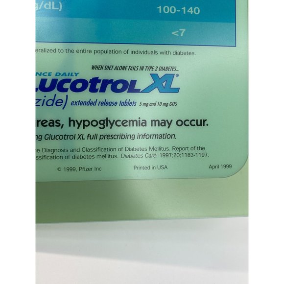 Rare Glucotrol XL Drug Rep Pharmaceutical Acrylic Clipboard 14" Dr's Office - Picture 9 of 10